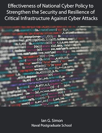 effectiveness of national cyber policy to strengthen the security and resilience of critical infrastructure