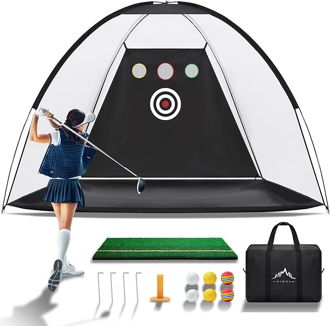 himal outdoors golf practice net golf net backyard driving golf driving range golf swing net heavy duty golf