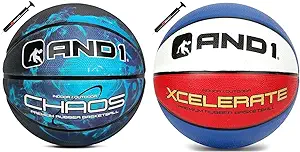and1 chaos basketball official regulation size 7 rubber basketball and xcelerate rubber basketball official