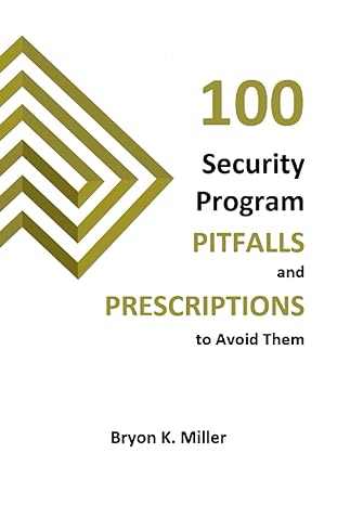 100 security program pitfalls and prescriptons to avoid them 1st edition bryon k miller 979-8513436652