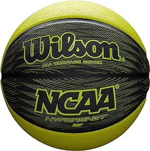 wilson ncaa hyper shot basketball size 6 28 5 black/lime  ?wilson b0b82zpw85