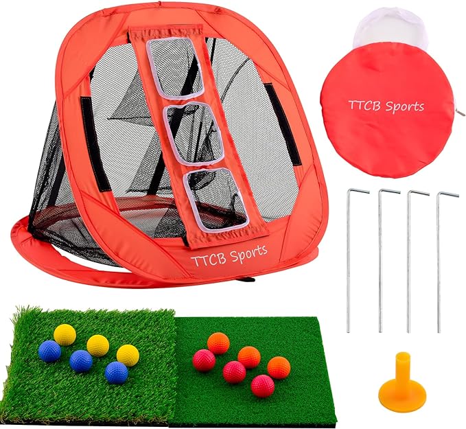 Pop Up Golf Chipping Net Target Net Removable Golf Net Indoor/Outdoor Golf Training Equipment Golf Gifts For Men Golf Game