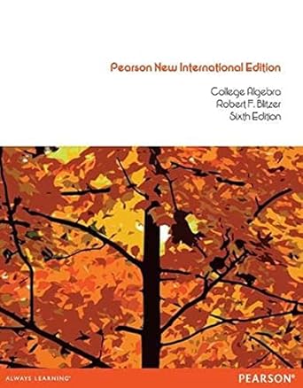 pearson new international college algebro 6th edition robert f blitzer 1292042346, 978-1292042343