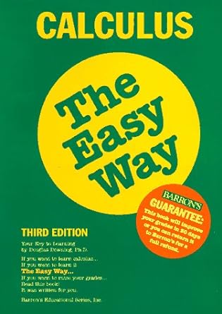 calculus the easy way 3rd edition douglas downing ph d 0812091418, 978-0812091410