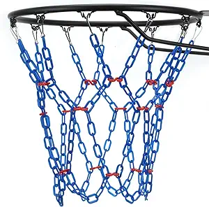 yyiwhmy basketball net replacement heavy duty resin material anti rust use indoor outdoor standard 12 ring