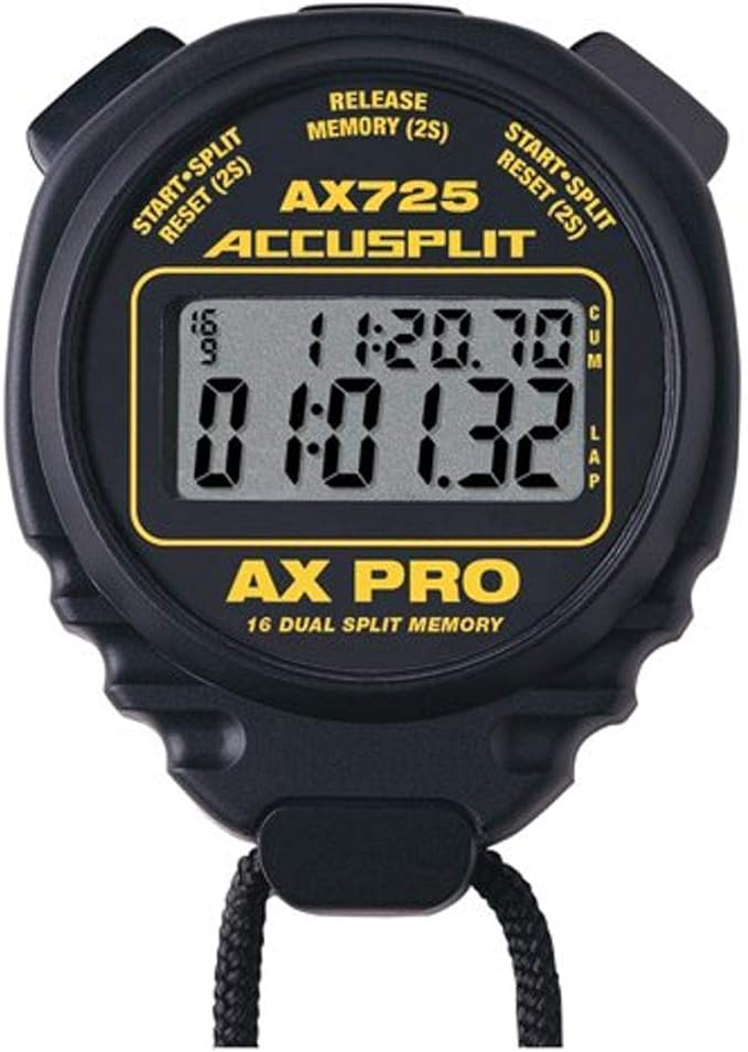 accusplit ax725 dual line 16 memory pro stopwatch  ‎accusplit b00166esdw
