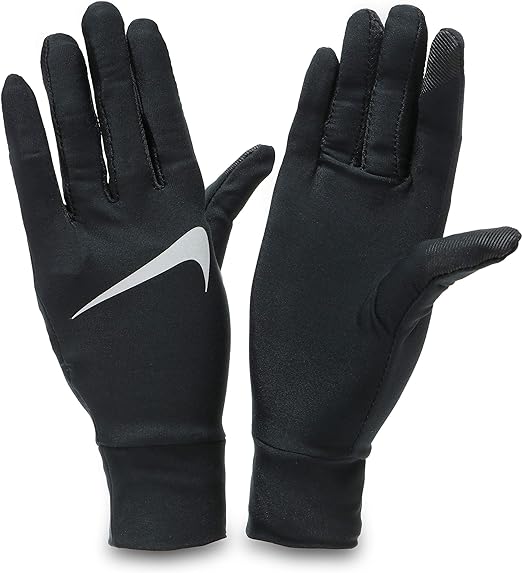 nike women s lightweight tech running gloves 070 gunsmoke/storm pink/s  nike b07fphdnm1