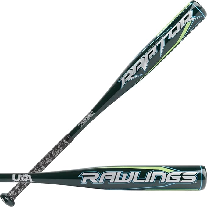 rawlings raptor usa baseball bat 10 1 pc aluminum 2 1/4 barrel  rawlings b09bg3h36r