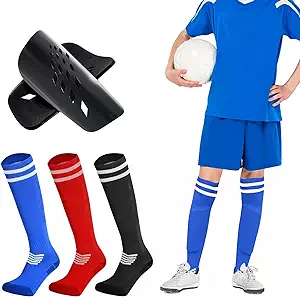 shin guards soccer youth soccer socks kids boys girls football calf shin pads knee high sport long sock ages
