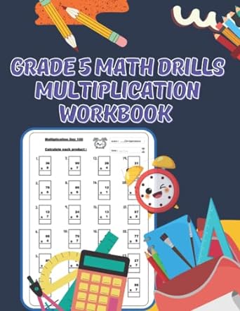 grade 5 math drills multiplication workbook 1st edition fouad ait taleb 979-8362477196