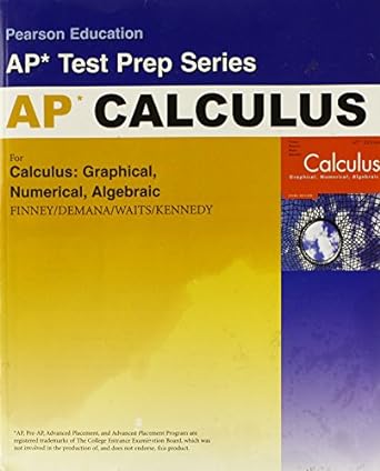Ap Calculus For Calculus Graphical Numerical Algebraic Finney Demana/Waits Kennedy