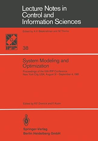 System Modeling And Optimization Proceedings Of The 10th IFIP Conference New York City USA August 31 September 4 1981