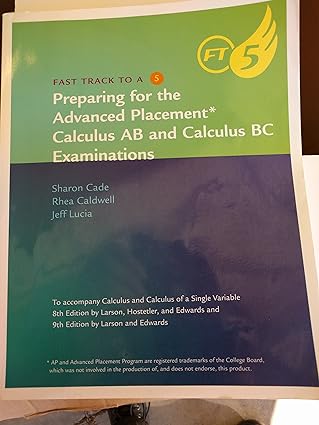 preparing for the ap calculus ab and calculus bc examinations 1st edition sharon cade ,rhea caldwell ,jeff