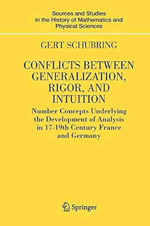 conflicts between generalization rigor and intuition number concepts underlying the development of analysis