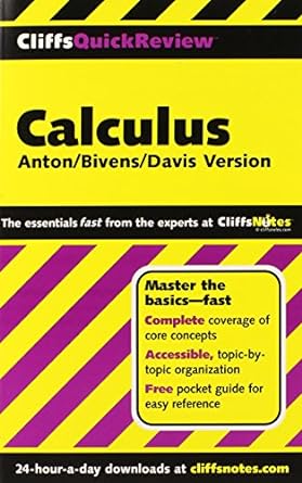 cliffs quick review calculus anton bivens davis version 1st edition jonathan j white ,bernard v zandy