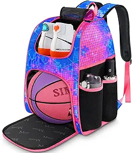 matein basketball bag durable soccer bag with ball holder and shoe compartment large basketball backpack for