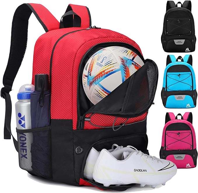 hsmihair soccer bag soccer backpackandbackpack forandfootball volleyballand basketball with ball compartment