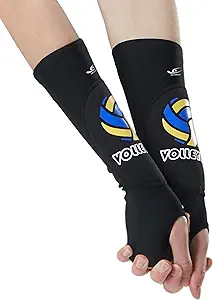 hirui volleyball arm guards arm sleeves passing forearm sleeves with protection pads and thumb hole for kids