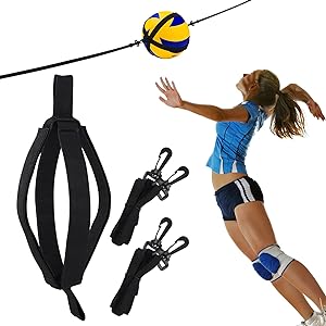 tobwolf adjustable volleyball training aids equipment combo volleyball spike hitting serving trainer elastic