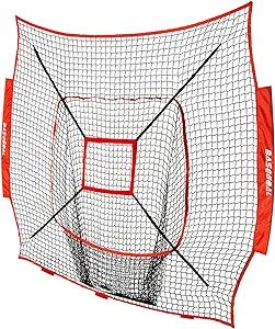 basegoal baseball and softball replacement net 7ft x 7ft heavy duty knotless for baseball pitching hitting