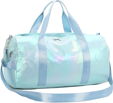 Gym Bag Sports Duffle Bag With Wet Pocket Weekender Overnight Bag With Waterproof Shoe Pouch And Air Hole For Girls Kids Women Travel Foldable Bag