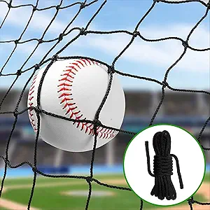 wiseek baseball softball backstop nets heavy duty sports netting barrier #18 nylon baseball netting