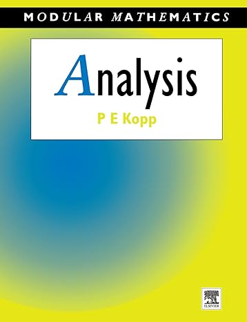 analysis 1st edition ekkehard kopp 0340645962, 978-0340645963