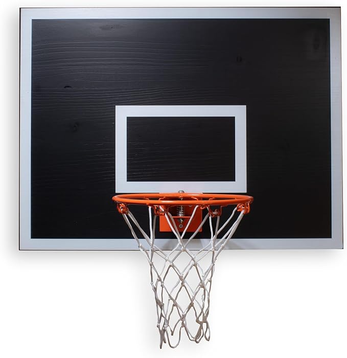 Calikiwipros Pro League Decorative Durable Painted Solid Wood Over The Door Or Wall Mount Mini Basketball Hoop Set Includes 9 Hoop And 5 Mini Basketballs Unique Look Or Choose A Team Color