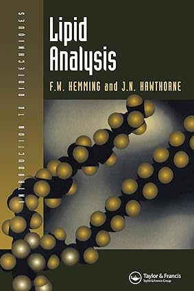 lipid analysis 1st edition f w hemming, j n hawthorne 1872748988, 978-1872748986