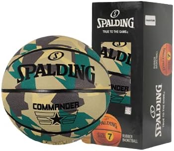 spalding commander poly basketball without pump premium cover basketball rubber water resistant ball