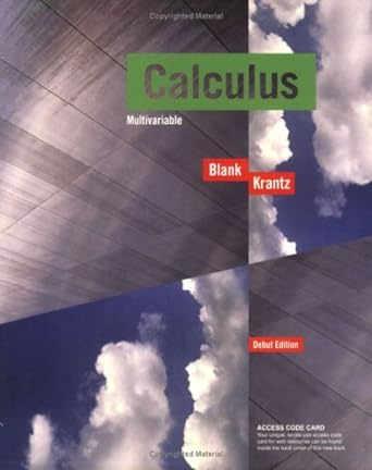 calculus multivariable 1st edition brian e blank 0943610877, 978-0943610870