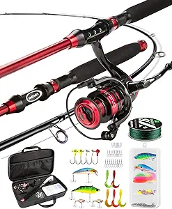 Ghosthorn Fishing Rod And Reel Combo Telescopic Fishing Pole Kit For Men Collapsible Portable Fishing Gear Starter Compact Travel Pole With Carrier Bag For Freshwater Saltwater Fishing Gifts For Men Women
