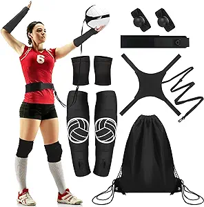 5 set volleyball training equipment aid volleyball trainer kit include elastic volleyball resistance belt set