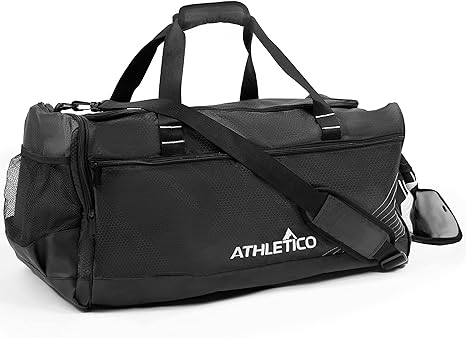 athletico sideline soccer duffle soccer bag for basketball volleyball and football duffel includes separate