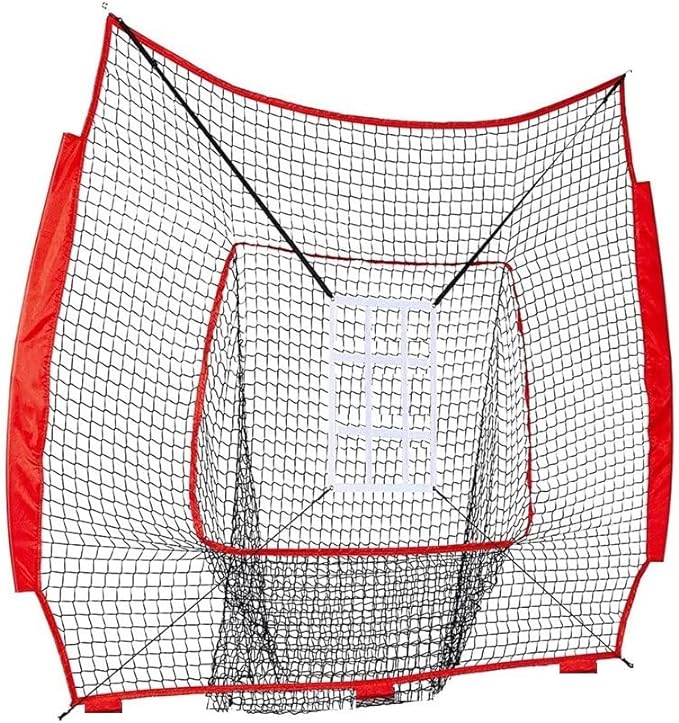linkpal baseball and softball net with strike zone 7x7 replacement net only for bow type heavy duty practice