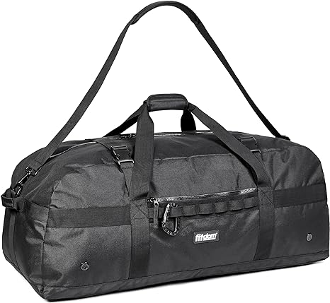 Fitdom 130l 36 Heavy Duty Extra Large Sports Gym Equipment Travel Duffle Bag W/Adjustable Shoulder And Compression Straps Perfect For Soccer Baseball Basketball Hockey Football And Team Coaches And More