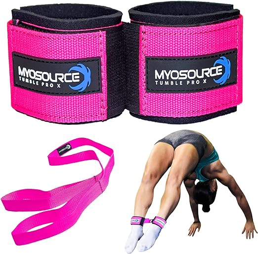 tumble pro x ankle straps cheerleading gymnastics tumbling trainer aid defrogger keeps ankles together during