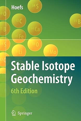 stable isotope geochemistry 6th edition jochen hoefs 3642089607, 978-3642089602
