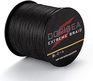 dorisea extreme braid 100 pe black braided fishing line 109yards 2187yards 6 550lb test fishing wire fishing