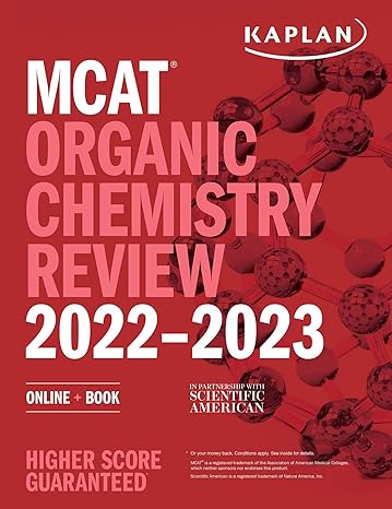 mcat organic chemistry review 2022 2023 online + book 1st edition kaplan test prep 1506276725, 978-1506276724