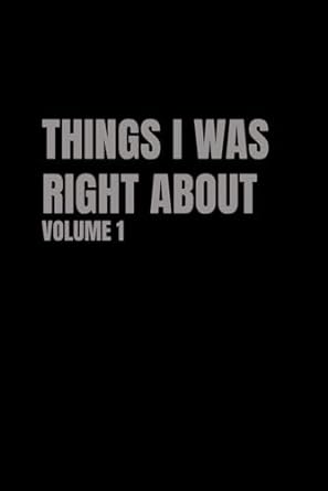 things i was right about volume 1  d lawrence b0cpcccdw9