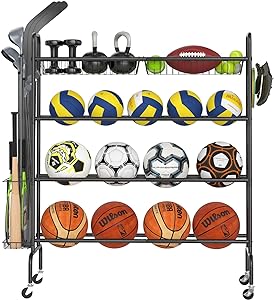 gadroad garage sports equipment organizer ball storage rack sports gear storage garage ball storage garage