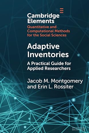 adaptive inventories 1st edition jacob m. montgomery 1108797261, 978-1108797269