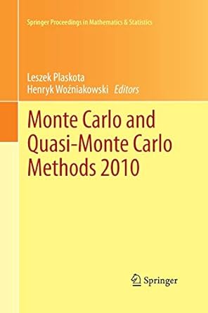 monte carlo and quasi monte carlo methods 2010 1st edition leszek plaskota ,henryk wozniakowski 366252158x,