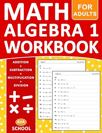 math algebra 1 workbook 1st edition ava school 979-8393303129