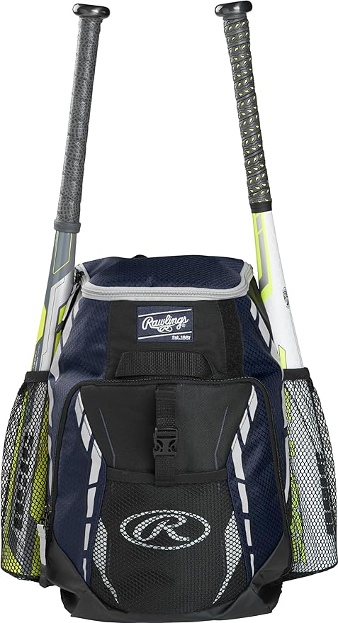 rawlings r400 baseball and softball backpack equipment bag t ball / rec / travel multiple colors  ‎rawlings
