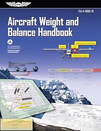 aircraft weight and balance handbook faa h 8083 1b 2016th edition federal aviation administration ,u s