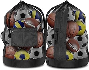 brotou extra large sports ball bag ball bags for coaches adjustable shoulder strap and hanging ears with