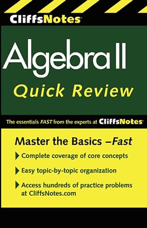 cliffsnotes algebra ii quick review 1st edition david a herzog, edward kohn 0470876344, 978-0470876343