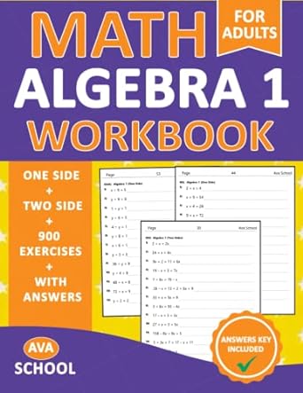 mathi algebra 1 workbook 1st edition ava school 979-8393650735
